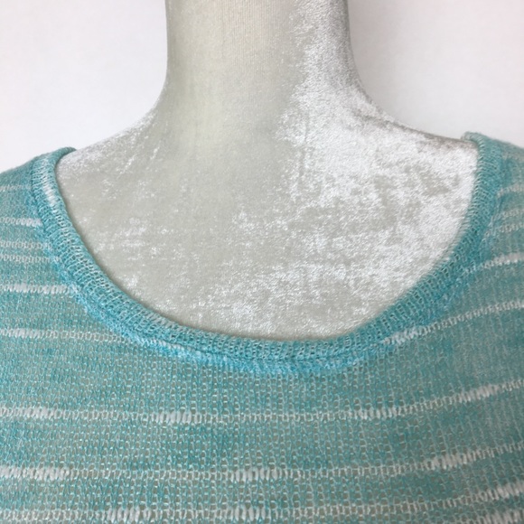 Nally & Millie blue white striped lightweight sweater medium - Picture 3 of 8